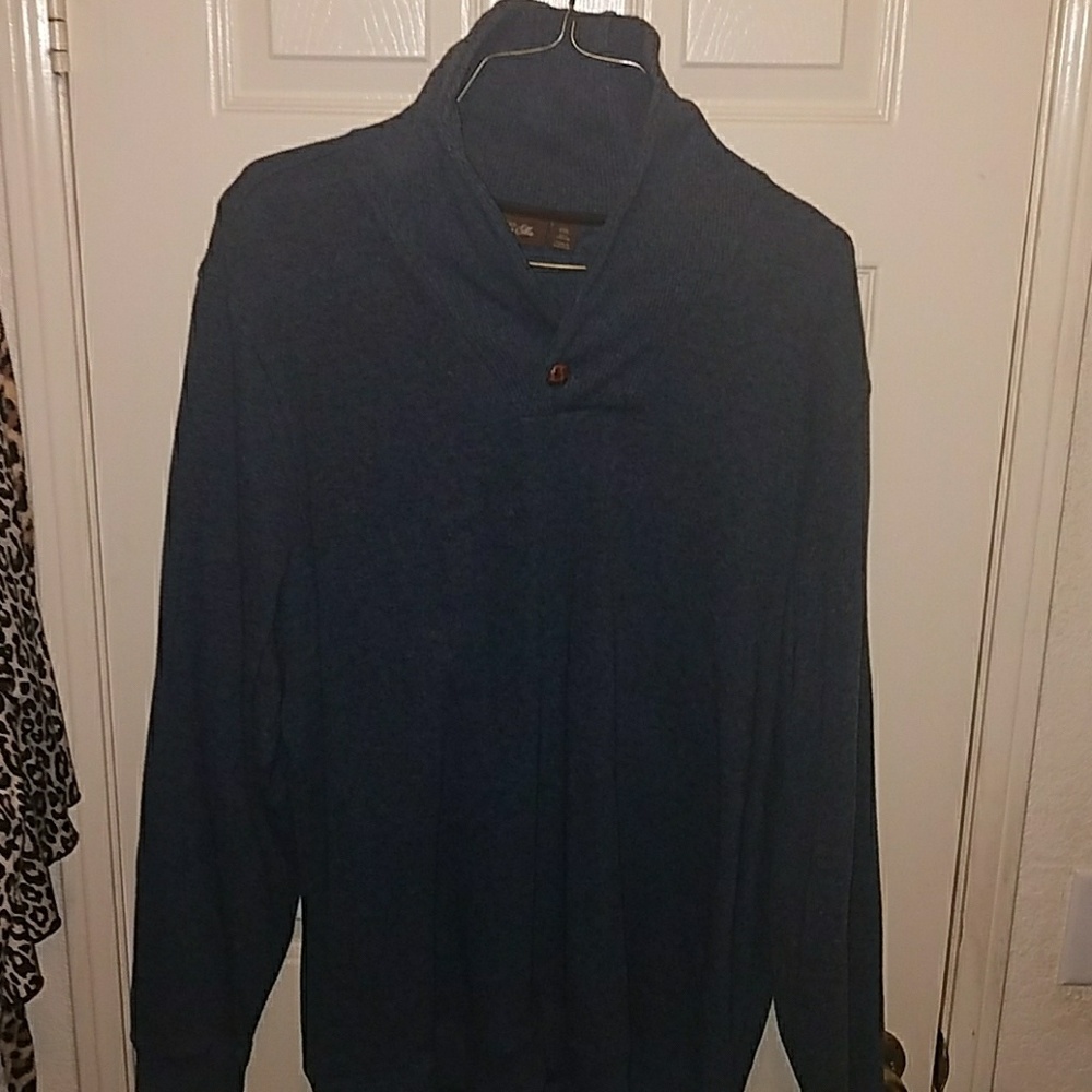 Blue pullover sweater
